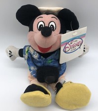 Vintage Disney Store TOURIST MICKEY MOUSE Mini Bean Bag 9" Stuffed Plush Toy