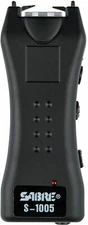 Sabre Compact Powerful 1.6 µC Stun Gun Black With Flashlight & Case S-1005-BK