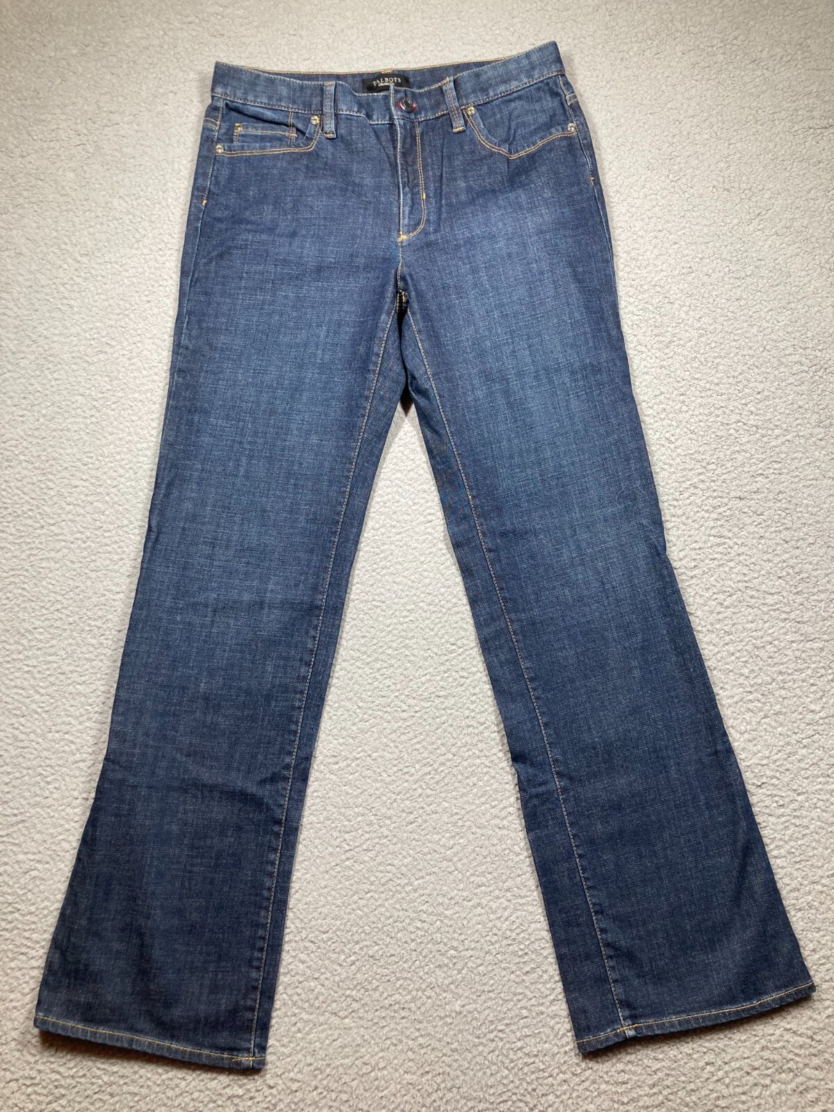 Talbots Jeans Women's 8 Blue Boot Medium Rise Stretch American Preppy Denim