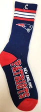 NFL New England Patriots Men's Socks, New (4-STRIPE DUECE)