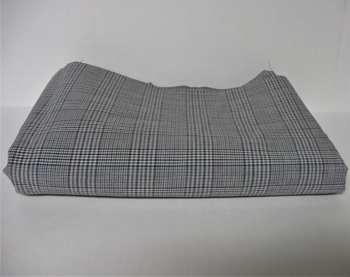 Vintage NOS Gray & White Plaid Suit Fabric Material 2-1/3 Yard x 58" Wide - Picture 2 of 3