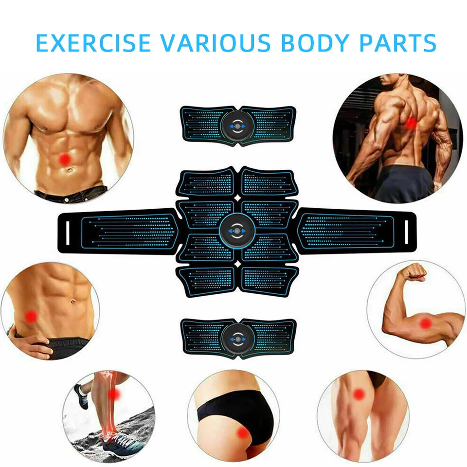 ABS Stimulator EMS Toner Massager Abdominal Trainer Muscle Fitness Body Exercise - image 3 of 4