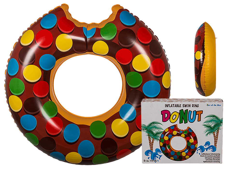 Brown Donut Water Ring - Inflatable Swim Ring - Swimming Pool Inflatable Holiday