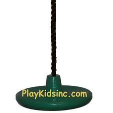 Swing Set Play DISC SWING Seat Tree Swing playgroung backyard spin Disk Green