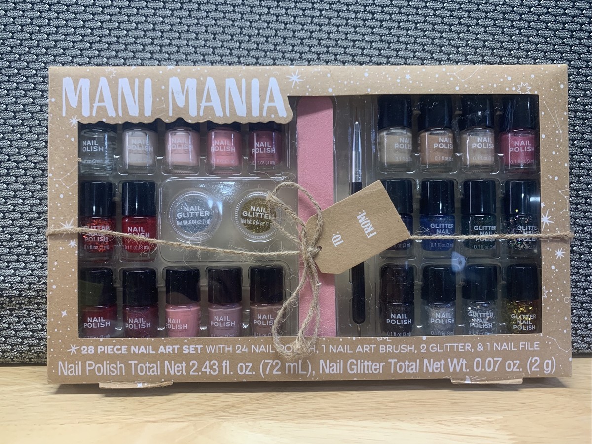 ✳︎Mani✳︎　4点まとめて MANI MANIA 28 Piece Nail Polish Manicure Gift Set New In Sealed