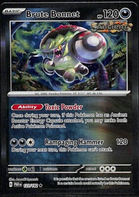 brute bonnet pokemon card POKMON GAME sv4K 077/066 AR Gx2 / None / 3 SV04 Brute Bonnet 207/182 Sv04: Paradox