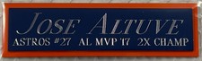 JOSE ALTUVE ASTROS NAMEPLATE AUTOGRAPHED Signed BASEBALL-JERSEY-PHOTO-BAT-CAP