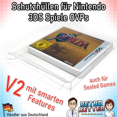 Schutzhüllen 3DS Spiele OVP V2 0,35 mm Nintendo Game Box Protector Case PET