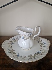VINTAGE ROYAL ALBERT BONE CHINA BRIGADOON creamer and serving plate