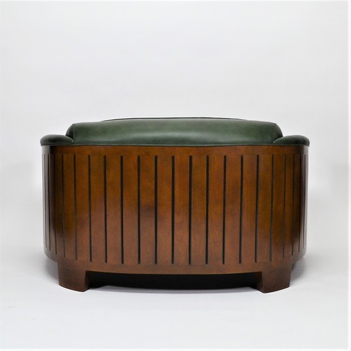 Clubsofa "Céleste" 2-Sitzer Lounge Relax Art Deco Couch Leder Cigar Sessel Stil - Bild 12 von 12