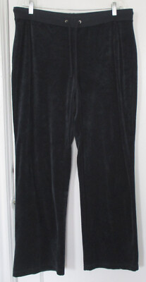 Velour Sweatpants Women's Size 14/16 Navy Drawstring Venezia Jeans Clothing Co.