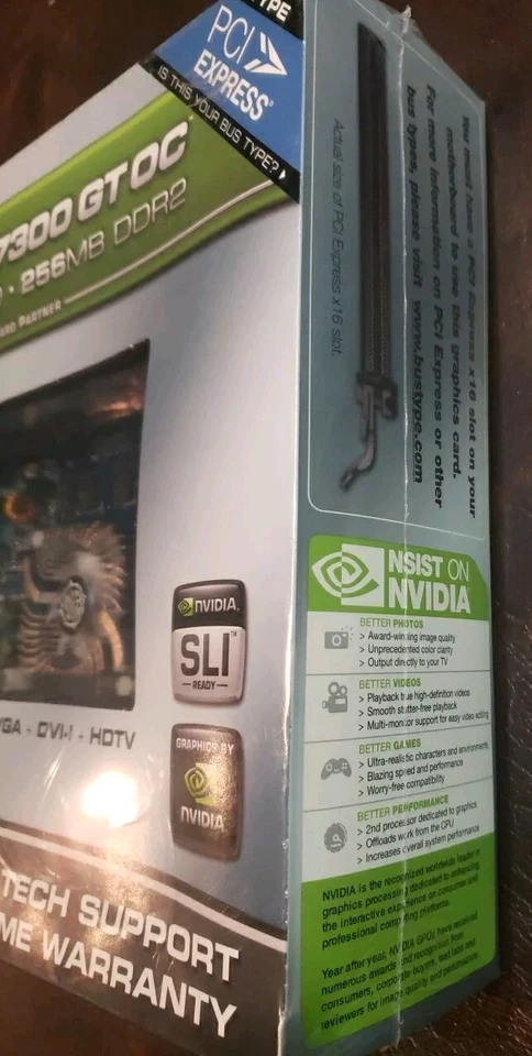 BFG NVIDIA GEFORCE 7300 GT OC Graphics Cars 256mb DDR2 PCI VGA DVI-I HDTV New - Image 4 of 4