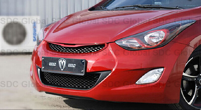Image 11 - M&amp;amp;S Upper Grille [UNPAINTED] for Hyundai Elantra MD 2011~2013 *USA Stock*