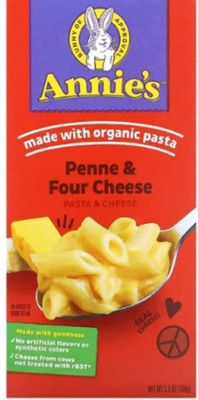 2x ANNIE'S 'Penne & Four Cheese' Pasta & Cheese 312 gr Original USA