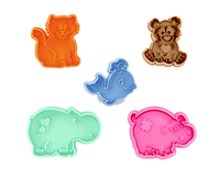 Ausstecher PläTzchenform Keks PräGe-Ausstecher Mit Auswerfer Tier 5-Teiliges Set