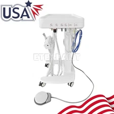 Portable 4H Mobile Dental Delivery Unit System Cart Treatment Work Compressor