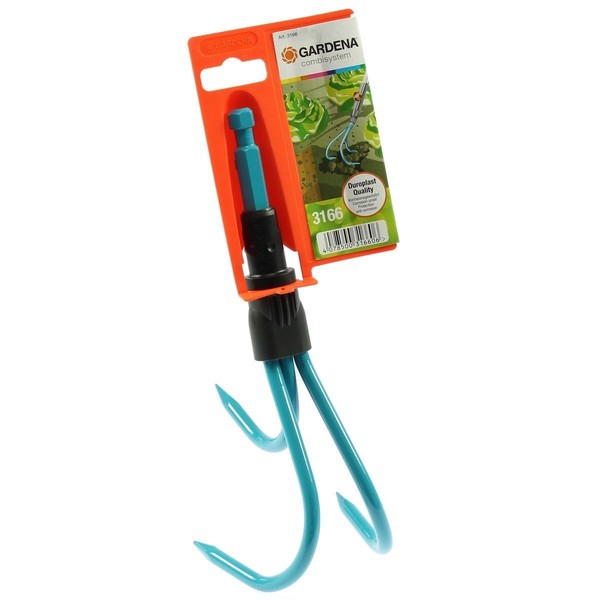 Gardena Combisystem-Grubber: Hacke Mit 3 Zinken Zum Lockern Des Bodens-image