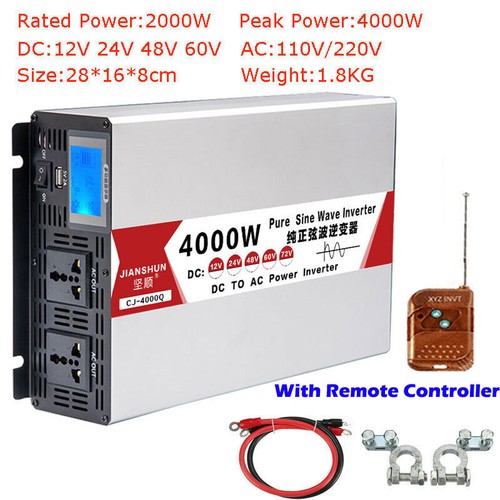 6000W 8000W Max 12V 24V 48V to 230V Reiner Sinus Spannungswandler Wechselrichter - Picture 24 of 27