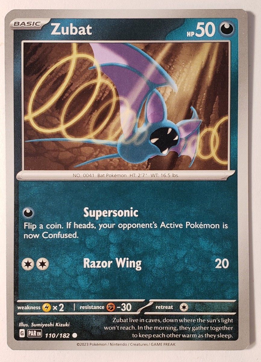 ポケモン -  Zubat 110/182 NM / M - Paradox Rift Pokemon Card - Sumiyoshi