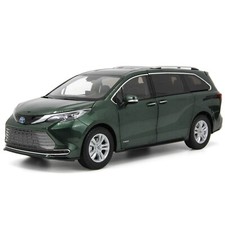 Toyota Sienna 2022 escala 1:18 verde diecast modelo coche colección Paudi regalo juguete