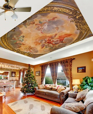 3D Orange Wolke 224 WallPaper Murals Wall Print Decal Wall Deco AJ WALLPAPER Zoe