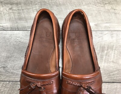 Allen Edmonds Cody Tassel Woven Brown Leather Mens Loafers  display picture 1