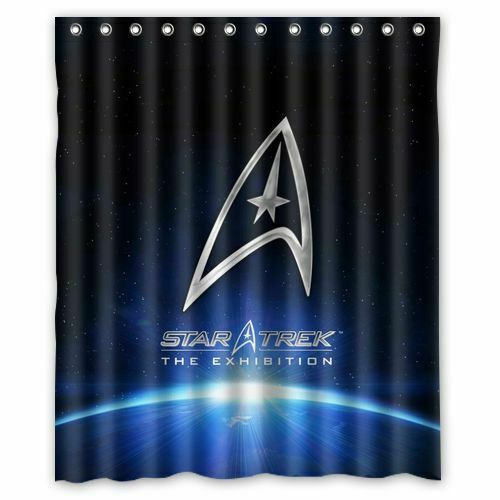 Customize Hot Custom Star Trek Fabric Waterproof Bath Shower Curtain