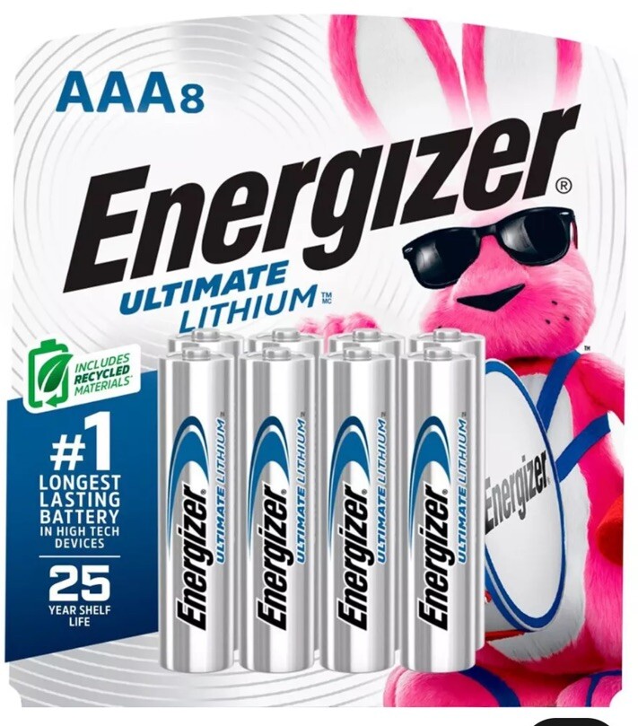 Energizer Ultimate Lithium AAA Batteries 8 Pack (L92SBP-8) BRAND NEW-image