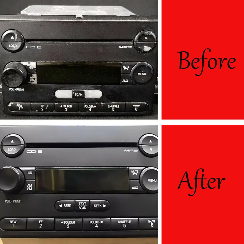 Pegatinas de botón de radio de repuesto para Ford Mustang 2005 2006 2007 2008 2009 nuevas Foto 4 de 4