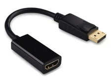 6.5 inches Displayport 1.2 Male to HDMI Female Passive Adapter Cable with Lat...