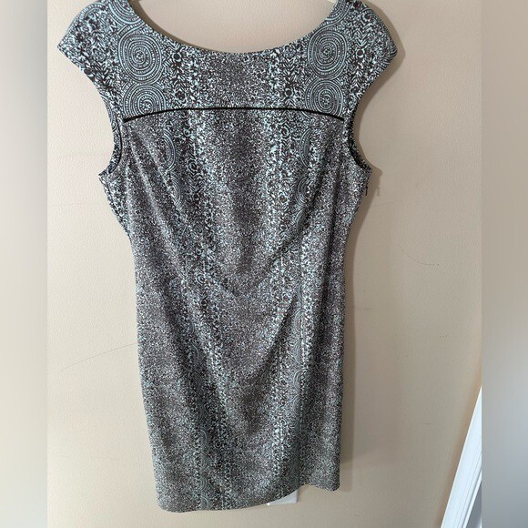 Tory Burch Dress Sleeveless Carter style Teal/ Brown size 12 | Clothing