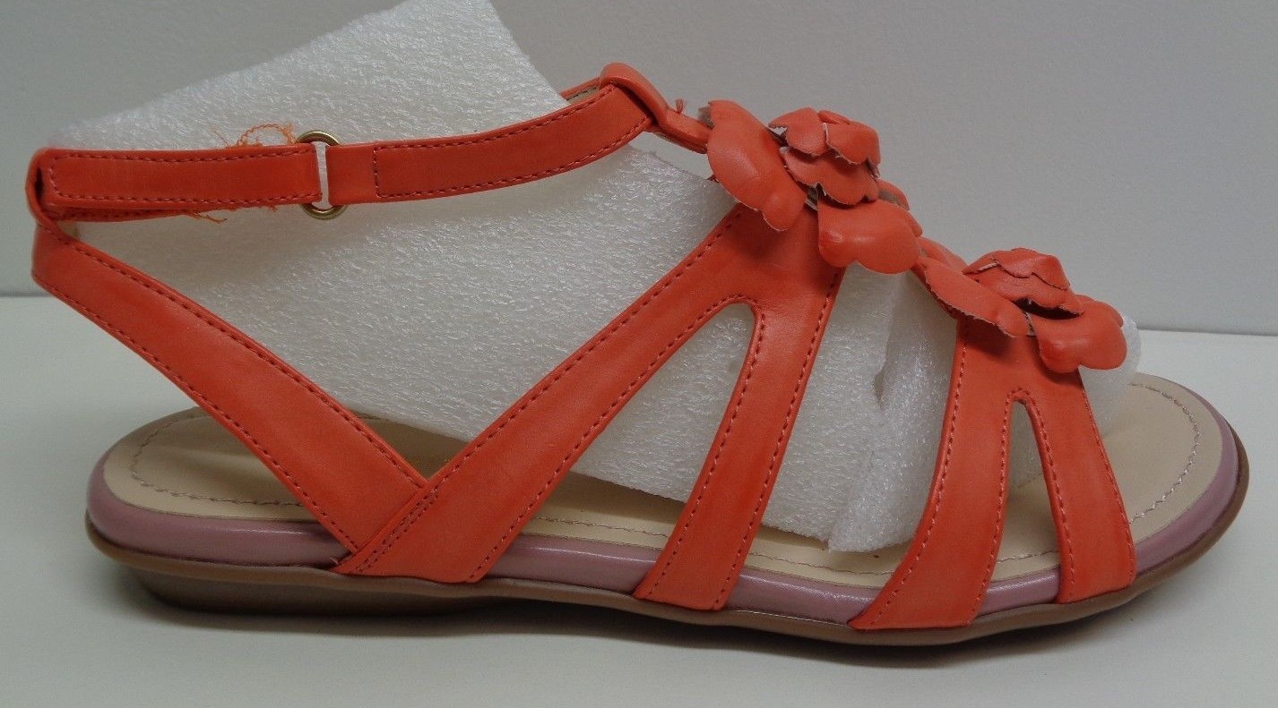 coral orange sandals