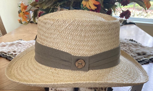 New Tommy Bahama Men Gambler Hat * S/M * Palm Fiber Straw Panama Sun Shady Golf - Picture 3 of 4