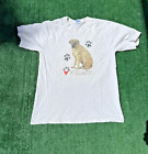 Vintage I heart my Bullmastiff T Shirt Men Sz L Pet Dog Cute Graphic Animal Flaw