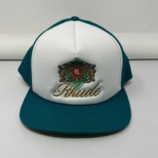 Rhude Menthol Trucker Snapback Hat Teal White Cap