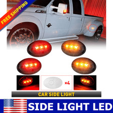 For 1999-2010 Ford F350 F450 Side Fender Marker Dually Bed Led Light Smoke White