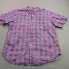 Ralph Lauren Shirt Mens XL Short Sleeve Button Up Classic Fit Plaid