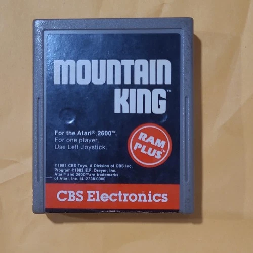 Mountain King Atari 2600 CBS Electronics RAM Plus Game Cartridge 1983