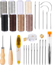 30 Pcs Leather Sewing Kit, Upholstery Repair Kit Heavy Duty Sewing Kit with Upho