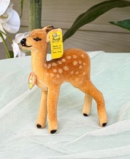 Vintage Steiff Fawn Deer 4  1960s Complete IDs Velvet Germany 1610/12