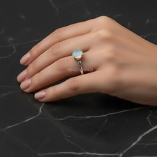 Ethiopian Opal Gemstone 925 Sterling Silver Ring Handmade Jewelry Ring For Gift