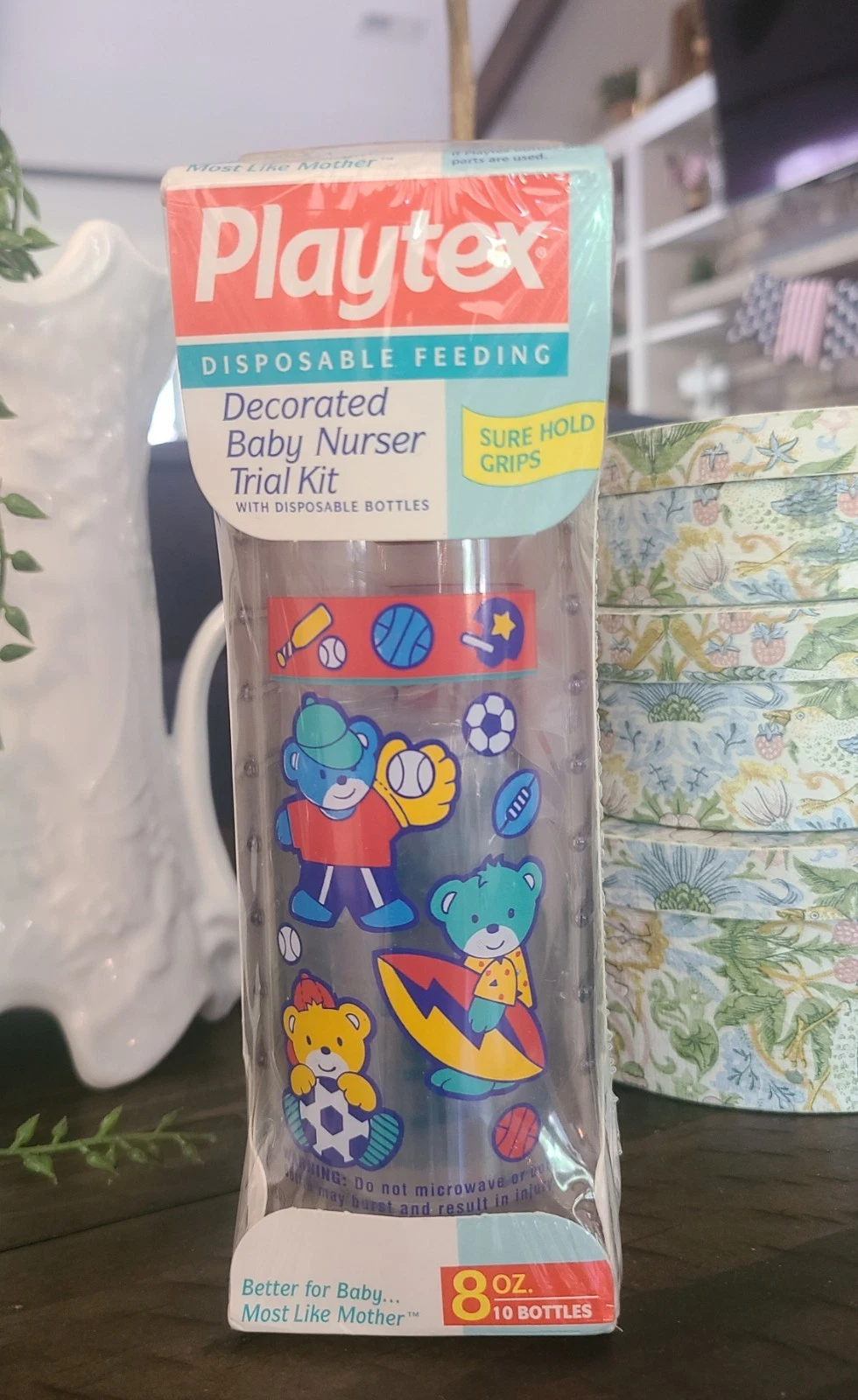 Playtex Patterns Vintage 1995 Decorated Baby Nurser Trial Kit 8oz
Opens in a new window or tab