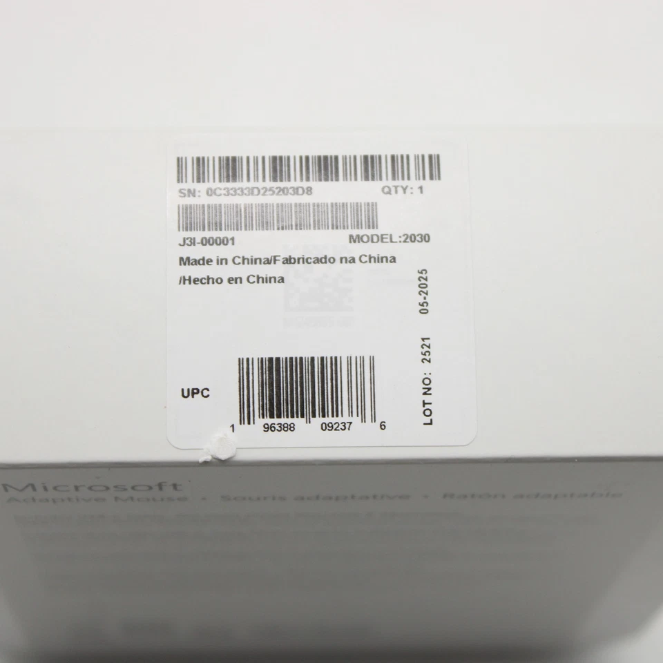 Microsoft (2030) Adaptive Mouse With Tail/Support Attachment In Black - Image 4 of 4