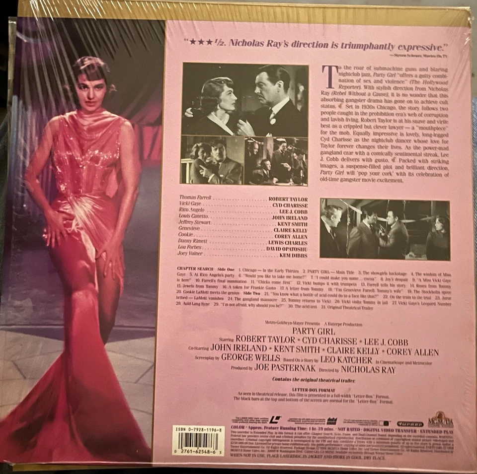 PARTY GIRL (1958) Robert Taylor, Cyd Charisse Laserdisc Foto 2 de 2