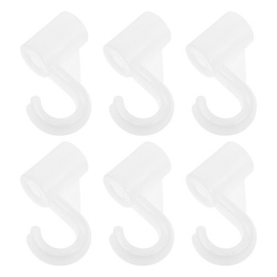 6 Pcs Wardrobe Hanging Rod Closet Holders End Supports Bar Socket Brackets