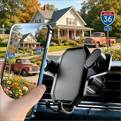 Car Mount Air Vent Phone Holder Swivel Cradle Strong Grip AC for Smart Phones