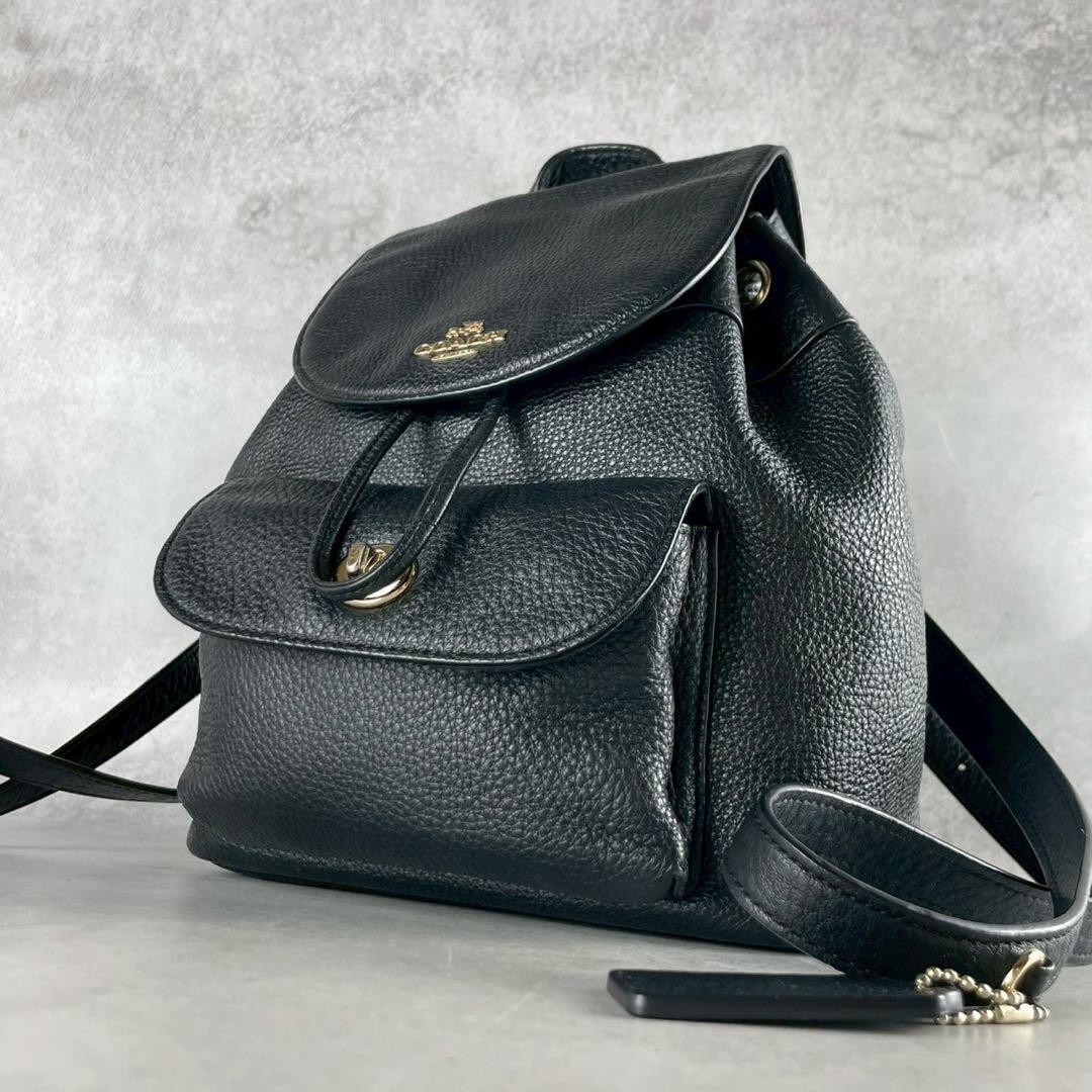 Pristine Coach Mini Backpack in Billy Turnlock Leather  