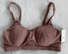 NWT Auden Womens Dark Mauve Nursing Wirefree Bra Lightly Lined Medium NEW