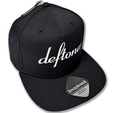 DEFTONES New Black Cotton Snapback Cap Flat Peak Hat Embroidered