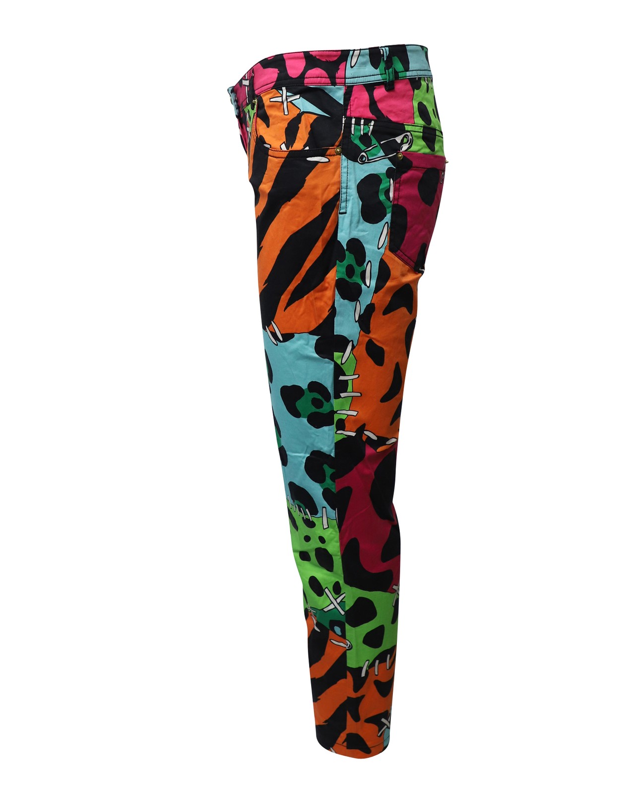 Moschino Patchwork Trousers With Illustrated Patt… - image 2